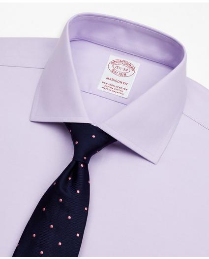 Stretch Madison Relaxed-Fit Dress Shirt, Non-Iron Twill English Collar, image 2