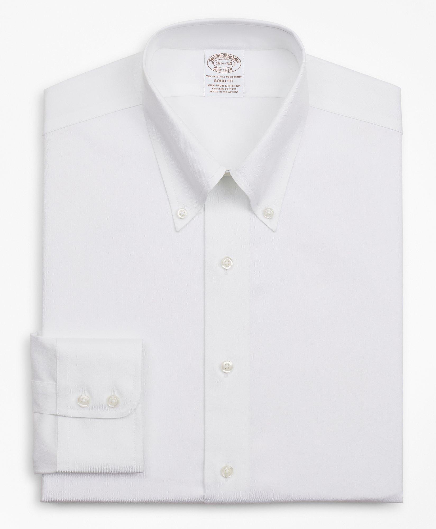 Stretch Soho Extra-Slim-Fit Dress Shirt, Non-Iron Twill Button-Down Collar