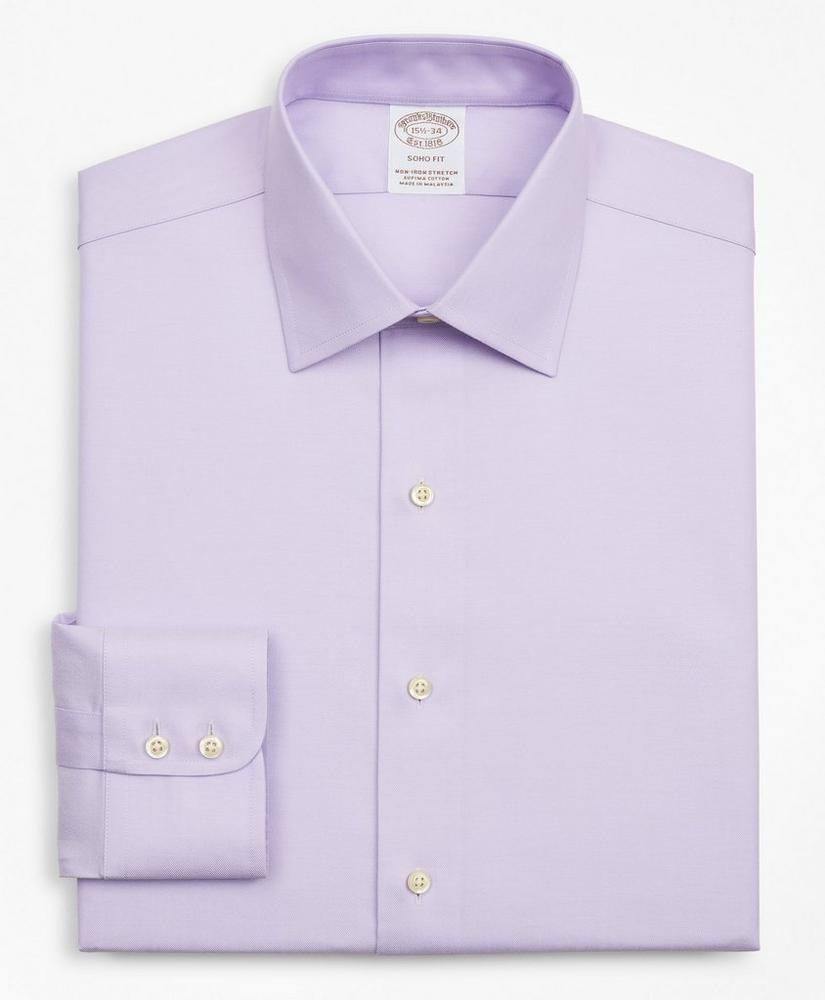 Stretch Soho Extra-Slim-Fit Dress Shirt, Non-Iron Twill Ainsley Collar, image 4