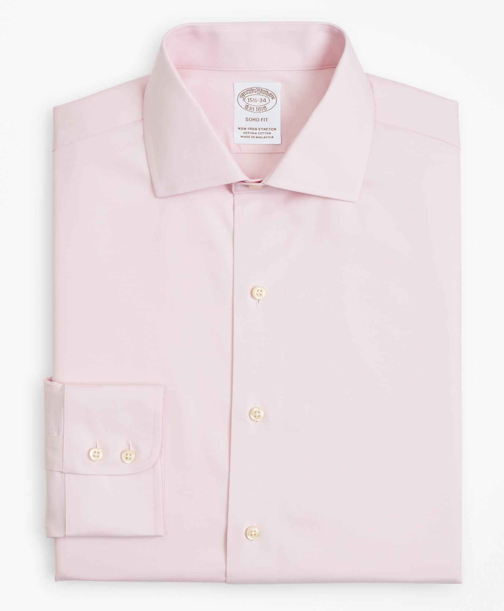 Stretch Soho Extra-Slim-Fit Dress Shirt, Non-Iron Twill English Collar