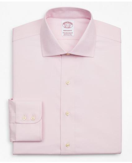 Stretch Madison Relaxed-Fit Dress Shirt, Non-Iron Royal Oxford English Collar, image 4