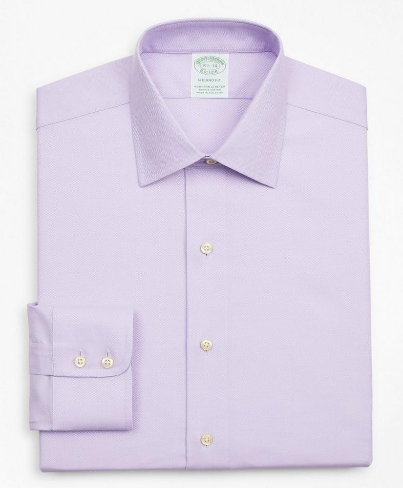 Stretch Milano Slim-Fit Dress Shirt, Non-Iron Royal Oxford Ainsley Collar, image 4