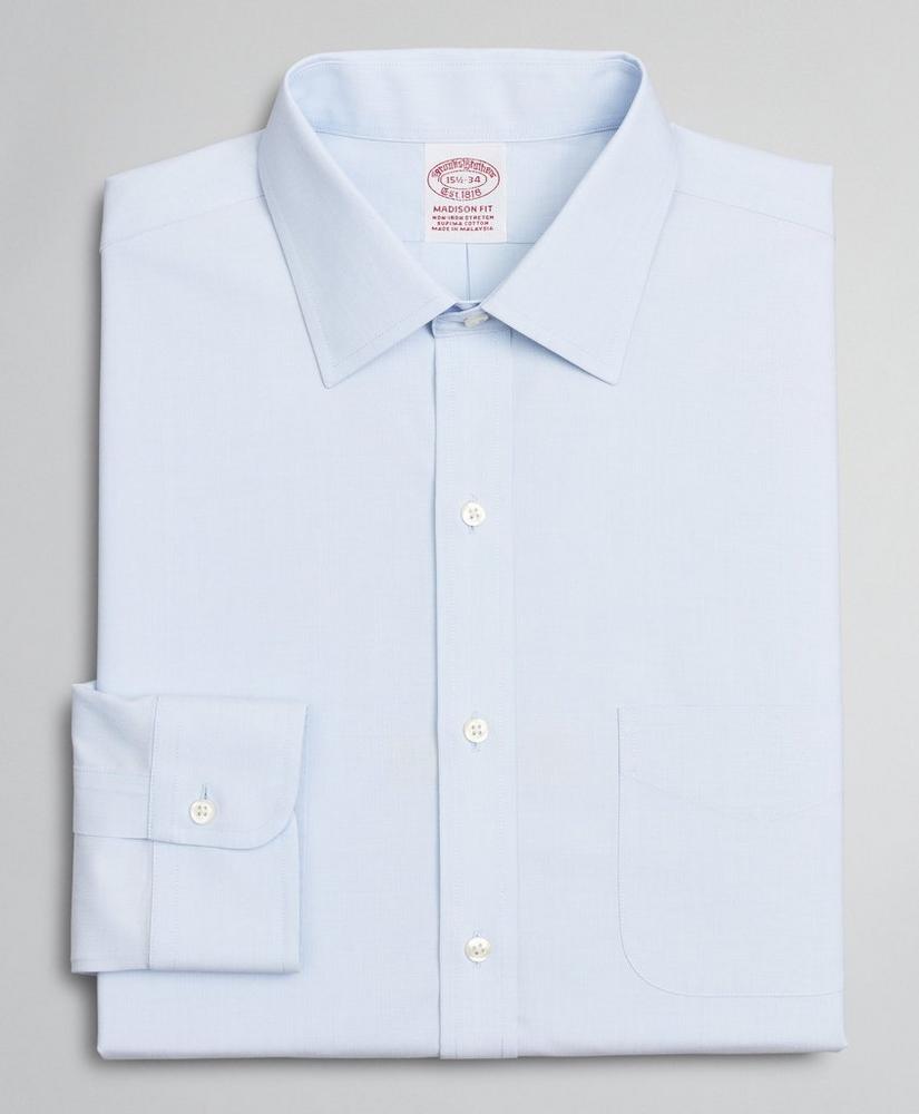 Stretch Madison Relaxed-Fit Dress Shirt, Non-Iron Poplin Ainsley Collar End-on-End, image 4