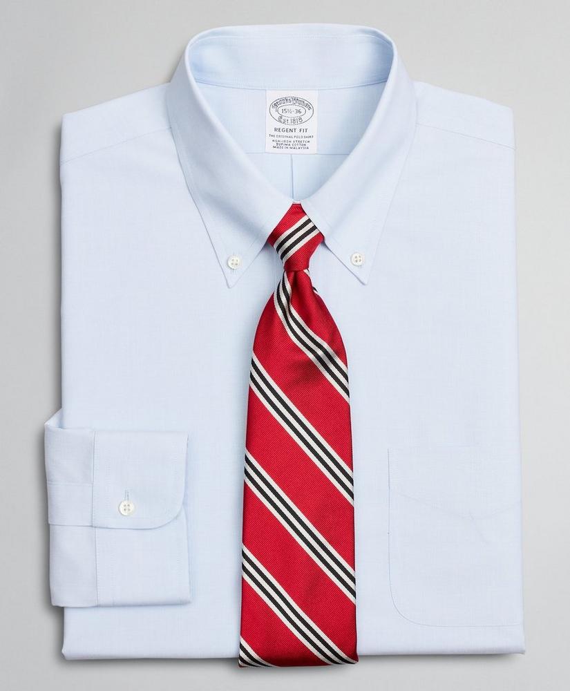 Stretch Regent Regular-Fit Dress Shirt, Non-Iron Poplin Button-Down Collar End-on-End, image 1