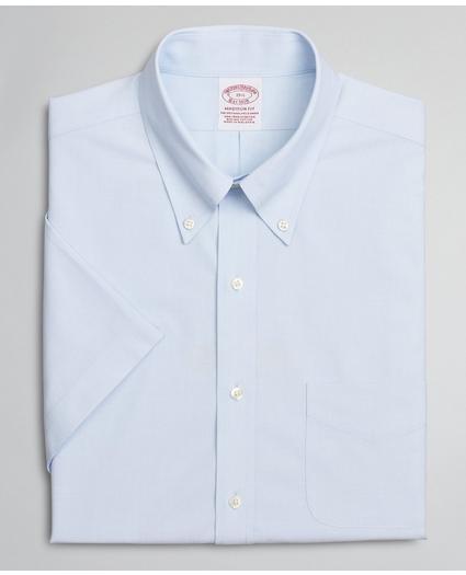 Stretch Madison Relaxed-Fit Dress Shirt, Non-Iron Poplin End-on-End Short-Sleeve, image 4