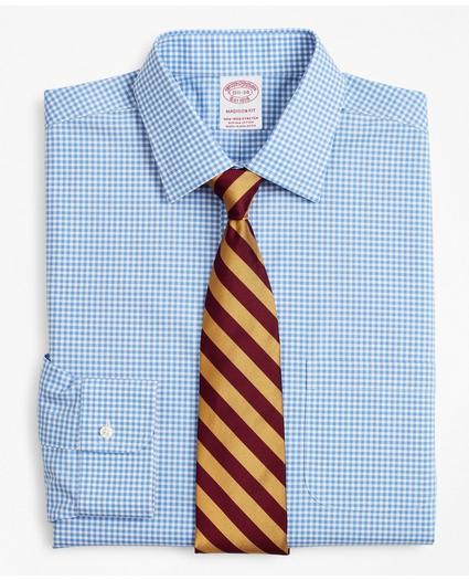 Stretch Madison Relaxed-Fit Dress Shirt, Non-Iron Poplin Ainsley Collar Gingham, image 1