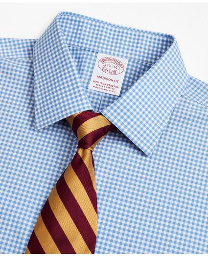 Stretch Madison Relaxed-Fit Dress Shirt, Non-Iron Poplin Ainsley Collar Gingham, image 2