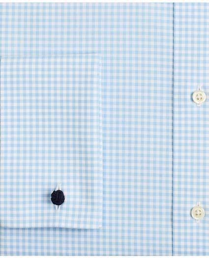 Stretch Madison Relaxed-Fit Dress Shirt, Non-Iron Poplin English Collar French Cuff Gingham, image 3