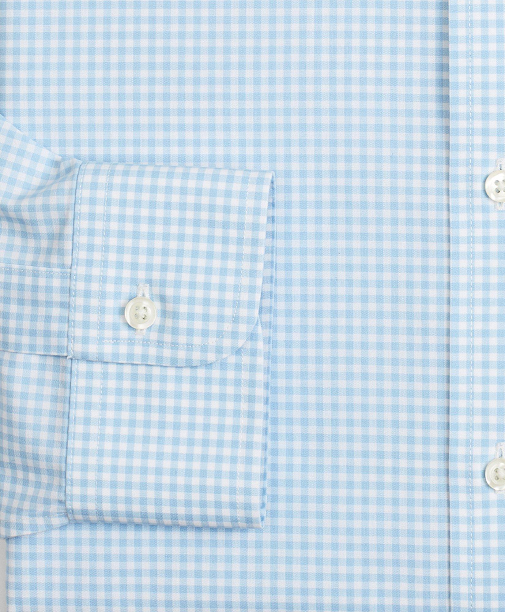 Stretch Regent Regular-Fit  Dress Shirt, Non-Iron Poplin English Collar Gingham, image 3