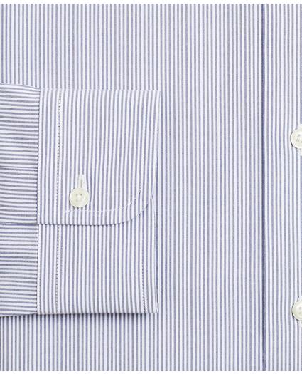 Stretch Madison Relaxed-Fit Dress Shirt, Non-Iron Poplin Button-Down Collar Fine Stripe, image 3