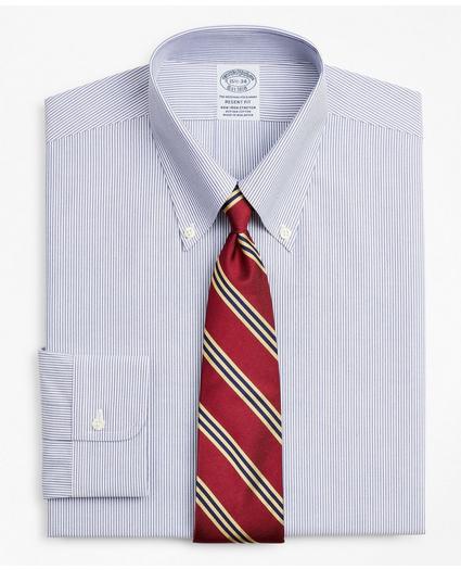 Stretch Regent Regular-Fit  Dress Shirt, Non-Iron Poplin Button-Down Collar Fine Stripe, image 1