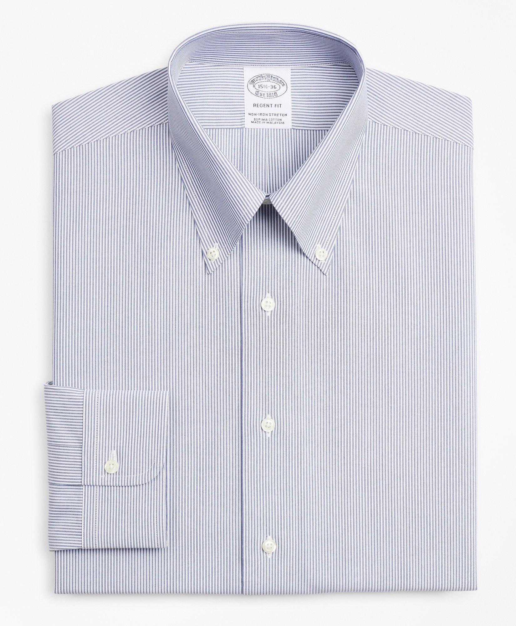 Men's Non-Iron Slim Fit Button-Down Collar Dress Shirt