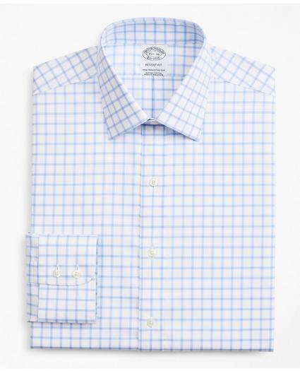 Stretch Regent Regular-Fit Dress Shirt, Non-Iron Twill Ainsley Collar Grid Check, image 4