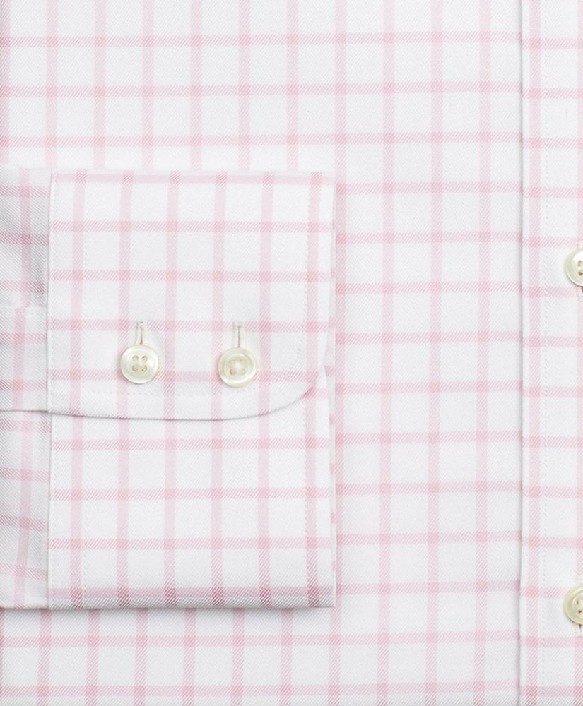 Stretch Milano Slim-Fit Dress Shirt, Non-Iron Twill Button-Down Collar Grid Check, image 3