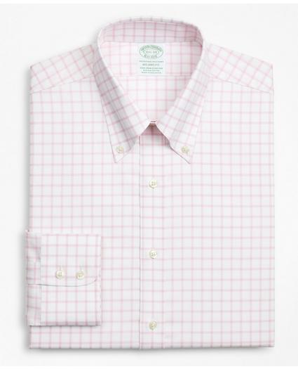 Stretch Milano Slim-Fit Dress Shirt, Non-Iron Twill Button-Down Collar Grid Check, image 4