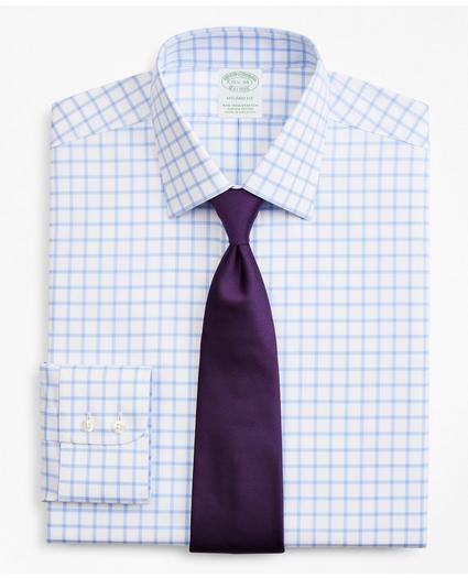 Stretch Milano Slim-Fit Dress Shirt, Non-Iron Twill Ainsley Collar Grid Check, image 1