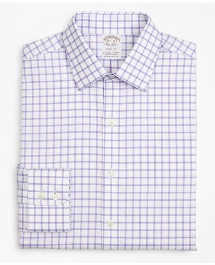 Stretch Soho Extra-Slim-Fit Dress Shirt, Non-Iron Twill Ainsley Collar Grid Check, image 4