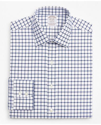 Stretch Soho Extra-Slim-Fit Dress Shirt, Non-Iron Twill Ainsley Collar Grid Check, image 4