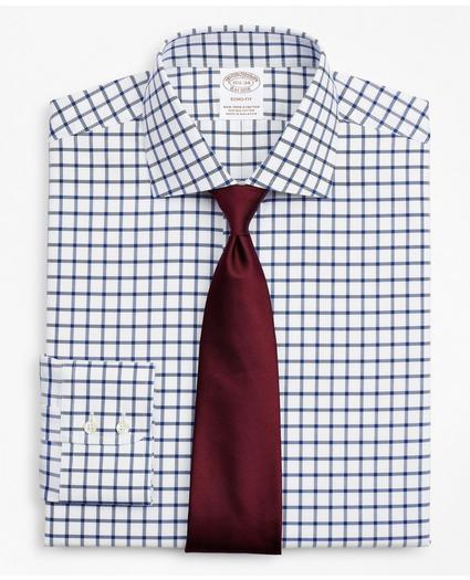 Stretch Soho Extra-Slim-Fit Dress Shirt, Non-Iron Twill English Collar Grid Check, image 1