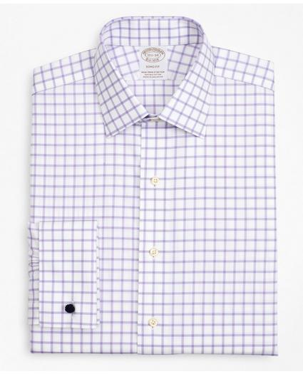 Stretch Soho Extra-Slim-Fit Dress Shirt, Non-Iron Twill Ainsley Collar French Cuff Grid Check, image 4