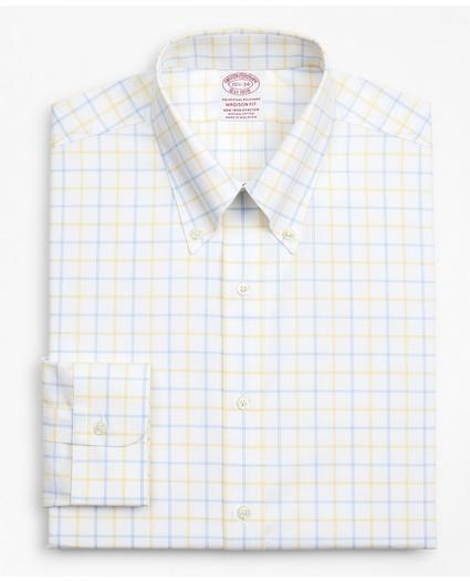 Stretch Madison Relaxed-Fit Dress Shirt, Non-Iron Poplin Button-Down Collar Double-Grid Check, image 4