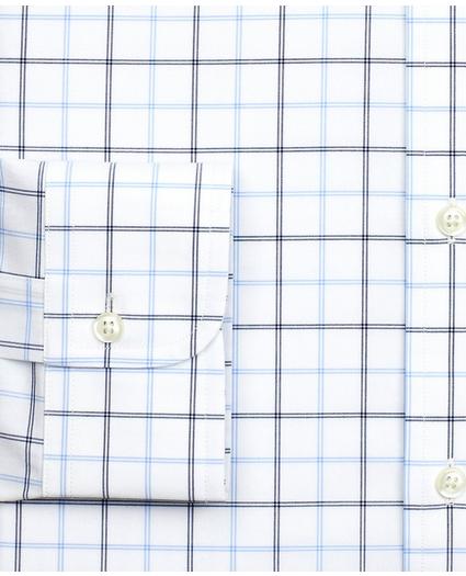 Stretch Milano Slim-Fit Dress Shirt, Non-Iron Poplin Ainsley Collar Double-Grid Check, image 3