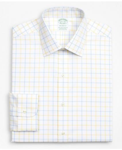 Stretch Milano Slim-Fit Dress Shirt, Non-Iron Poplin Ainsley Collar Double-Grid Check, image 4