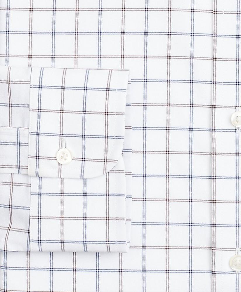Stretch Soho Extra-Slim-Fit Dress Shirt, Non-Iron Poplin English Collar Double-Grid Check, image 3