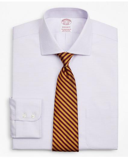 Stretch Madison Relaxed-Fit Dress Shirt, Non-Iron Twill English Collar Micro-Check, image 1