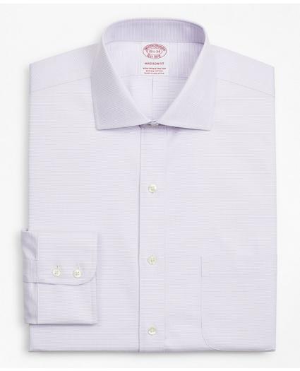 Stretch Madison Relaxed-Fit Dress Shirt, Non-Iron Twill English Collar Micro-Check, image 4