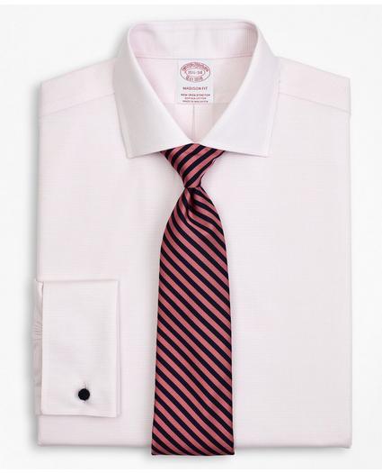 Stretch Madison Relaxed-Fit Dress Shirt, Non-Iron Twill English Collar French Cuff Micro-Check, image 1