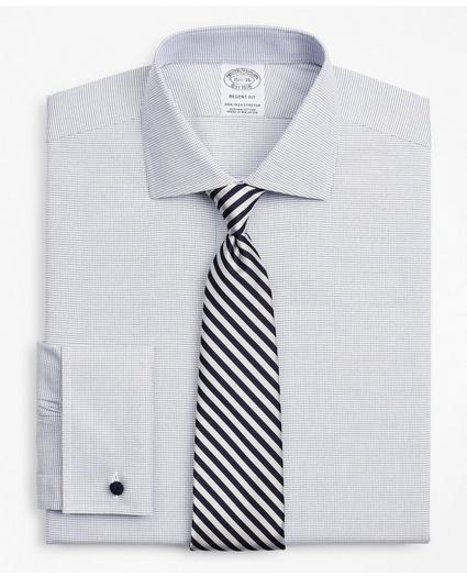 Stretch Regent Regular-Fit Dress Shirt, Non-Iron Twill English Collar French Cuff Micro-Check, image 1