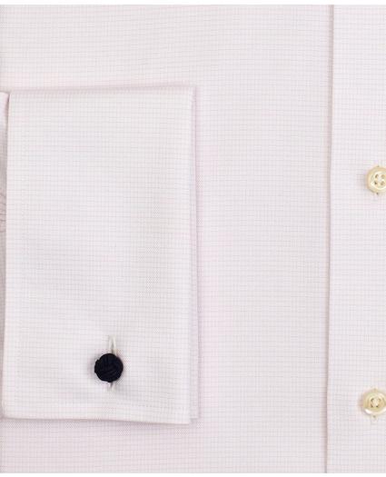 Stretch Regent Regular-Fit Dress Shirt, Non-Iron Twill English Collar French Cuff Micro-Check, image 3