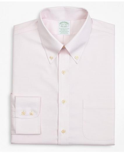 Stretch Milano Slim-Fit Dress Shirt, Non-Iron Twill Button-Down Collar Micro-Check, image 4