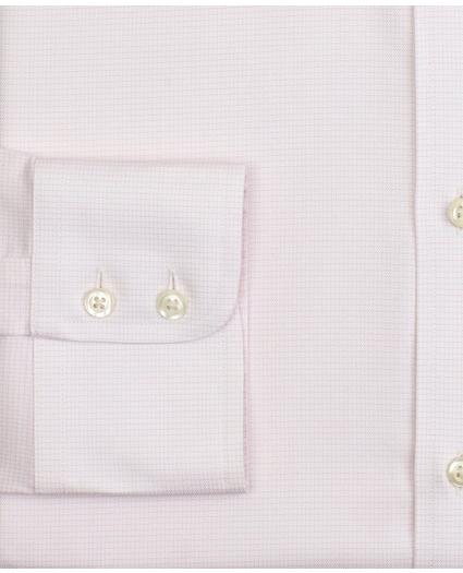 Stretch Milano Slim-Fit Dress Shirt, Non-Iron Twill English Collar Micro-Check, image 3