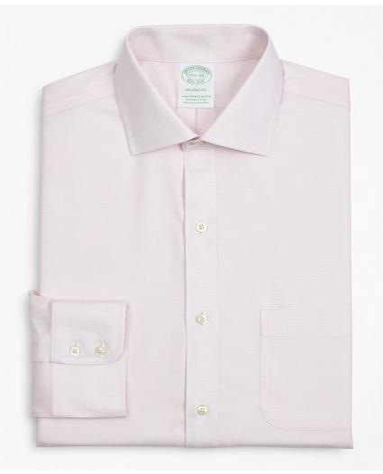 Stretch Milano Slim-Fit Dress Shirt, Non-Iron Twill English Collar Micro-Check, image 4