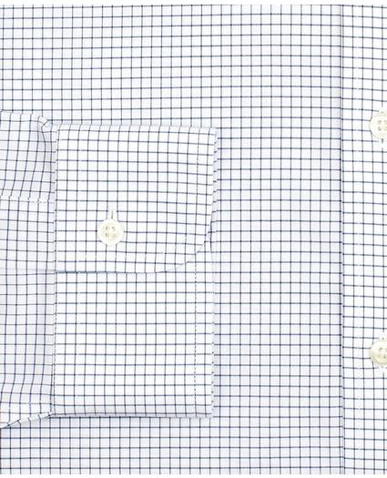 Stretch Madison Relaxed-Fit Dress Shirt, Non-Iron Poplin Button-Down Collar Small Grid Check, image 3