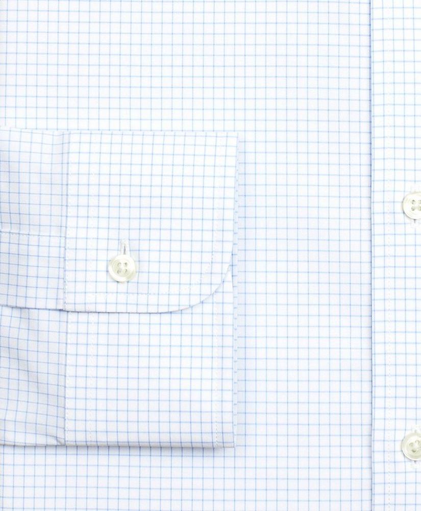 Stretch Regent Regular-Fit Dress Shirt, Non-Iron Poplin Button-Down Collar Small Grid Check, image 3