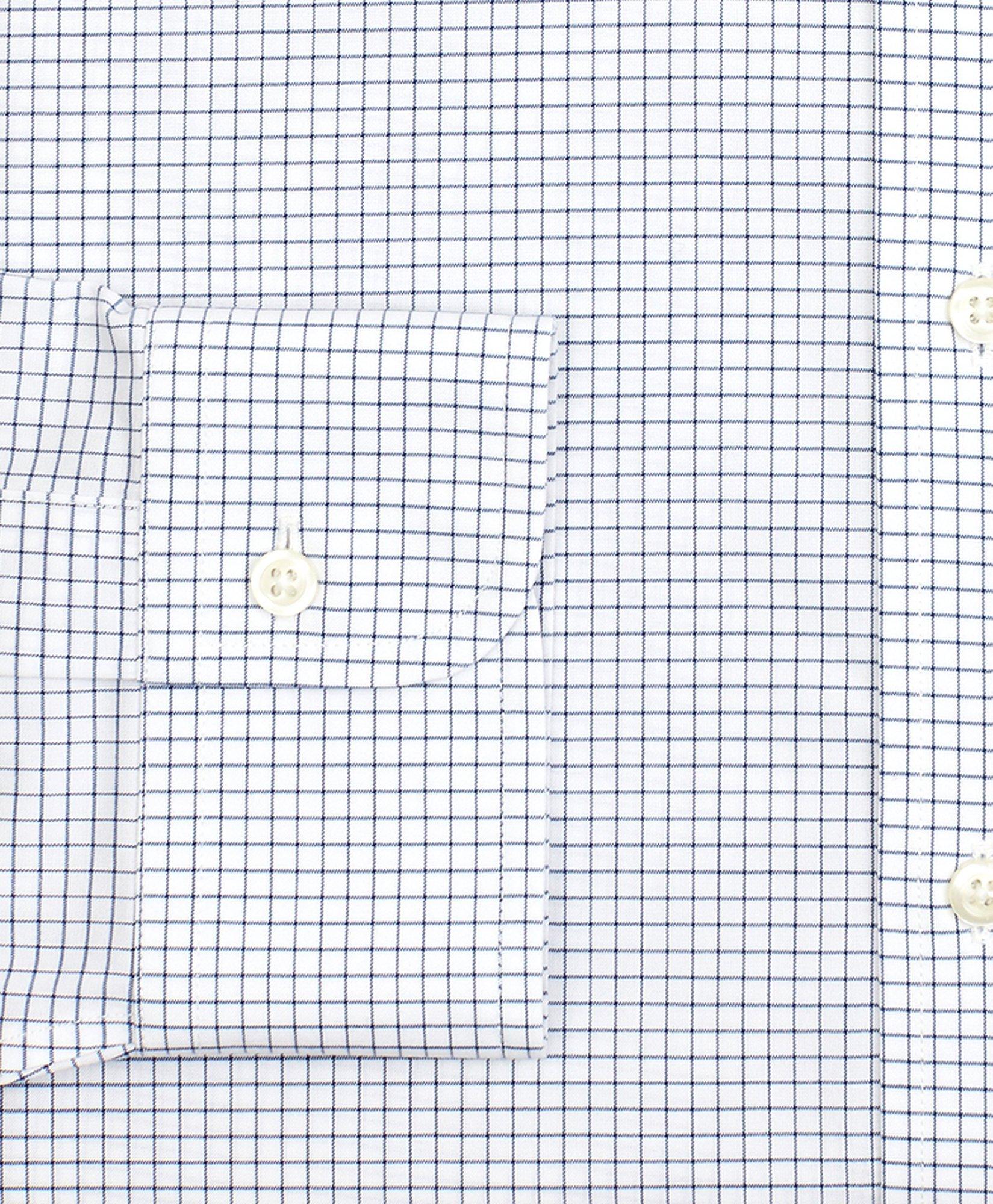 Stretch Milano Slim-Fit Dress Shirt, Non-Iron Poplin Button-Down Collar Small Grid Check, image 3