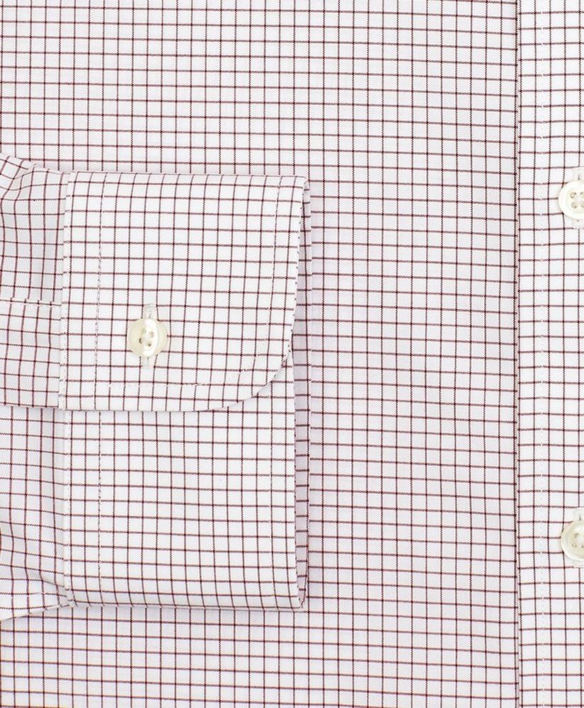 Stretch Milano Slim-Fit Dress Shirt, Non-Iron Poplin Ainsley Collar Small Grid Check, image 3
