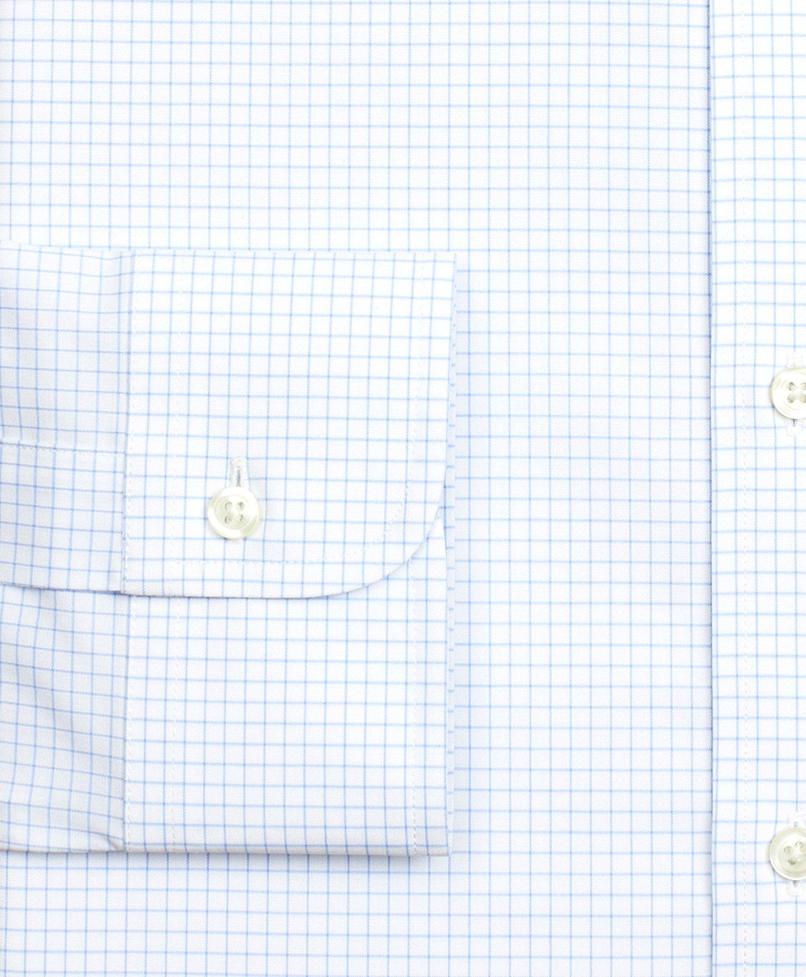 Stretch Soho Extra-Slim-Fit Dress Shirt, Non-Iron Poplin Button-Down Collar Small Grid Check, image 3