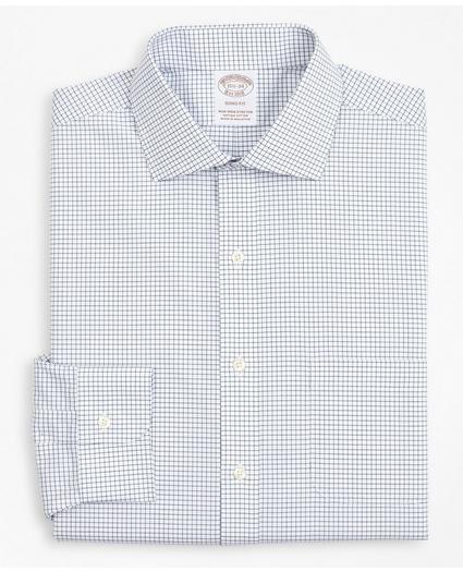 Stretch Soho Extra-Slim-Fit Dress Shirt, Non-Iron Poplin English Collar Small Grid Check, image 4