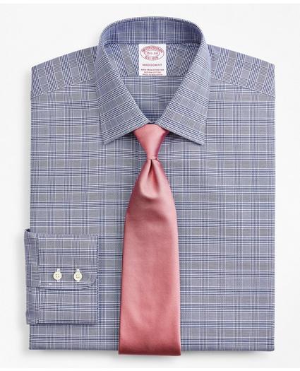 Stretch Madison Relaxed-Fit Dress Shirt, Non-Iron Royal Oxford Ainsley Collar Glen Plaid, image 1