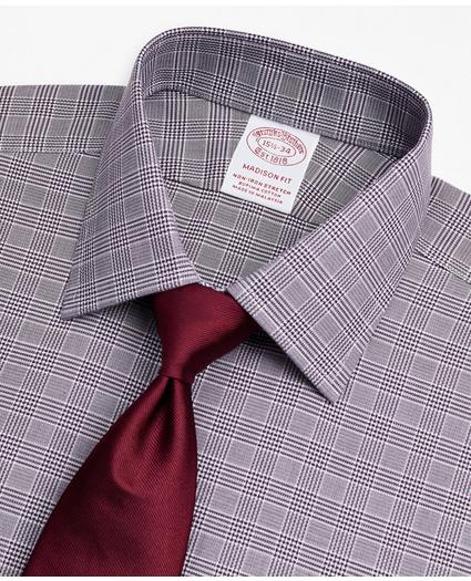 Stretch Madison Relaxed-Fit Dress Shirt, Non-Iron Royal Oxford Ainsley Collar Glen Plaid, image 2