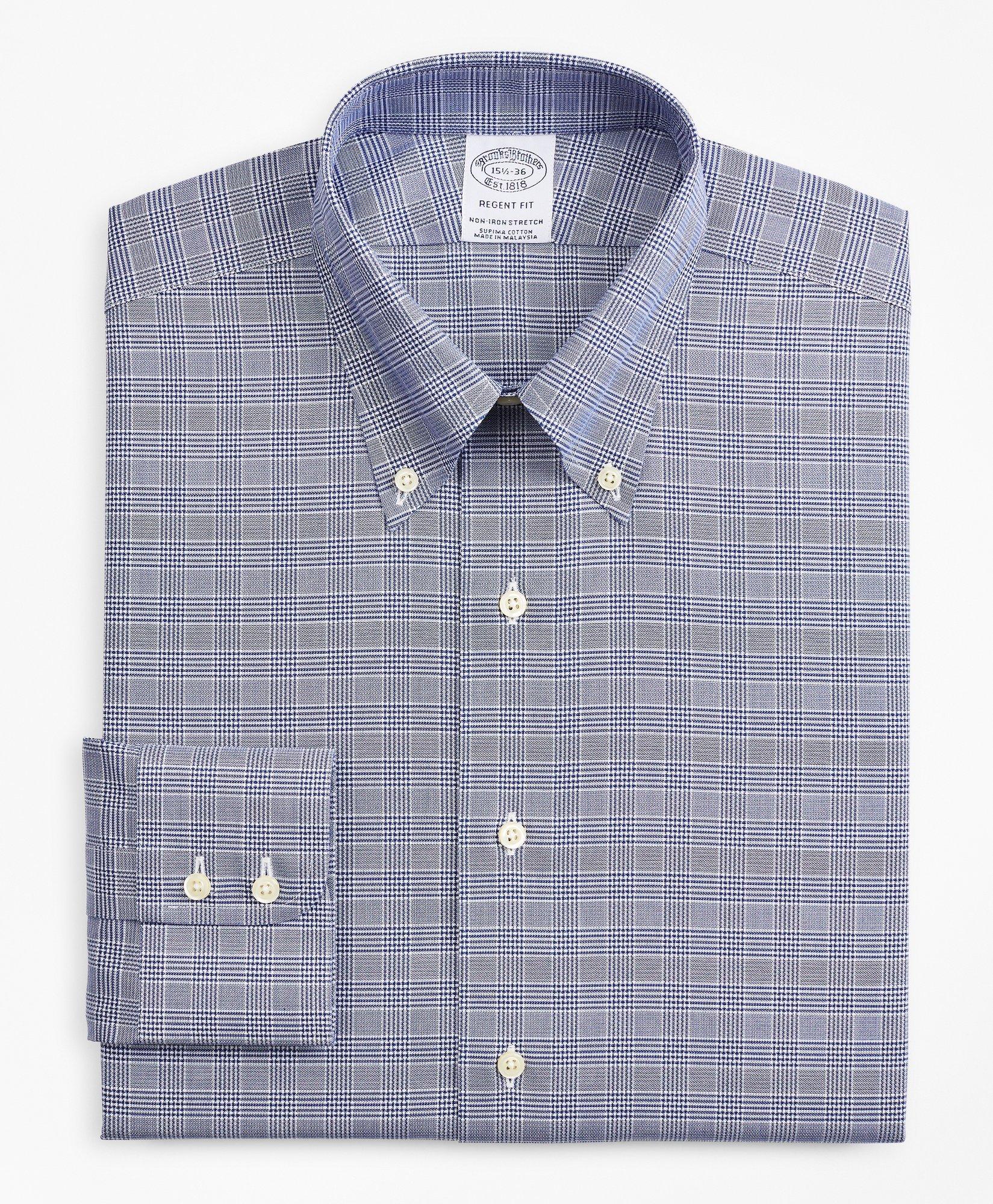 Stretch Regent Regular-Fit Dress Shirt, Non-Iron Royal Oxford Button ...