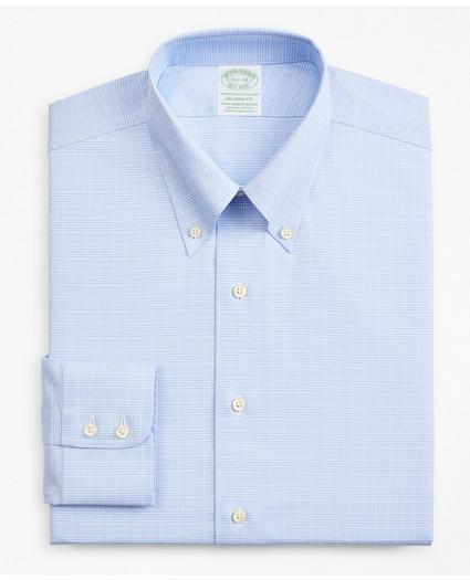 Stretch Milano Slim-Fit Dress Shirt, Non-Iron Royal Oxford Button-Down Collar Glen Plaid, image 4