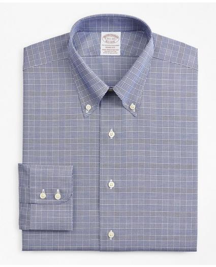 Stretch Soho Extra-Slim-Fit Dress Shirt, Non-Iron Royal Oxford Button-Down Collar Glen Plaid, image 4