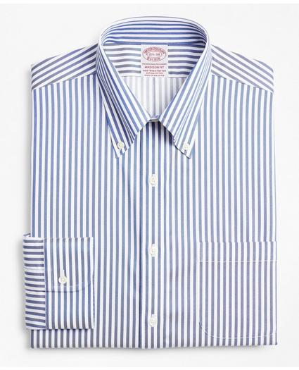 Stretch Madison Relaxed-Fit Dress Shirt, Non-Iron Twill Button-Down Collar Bold Stripe, image 4
