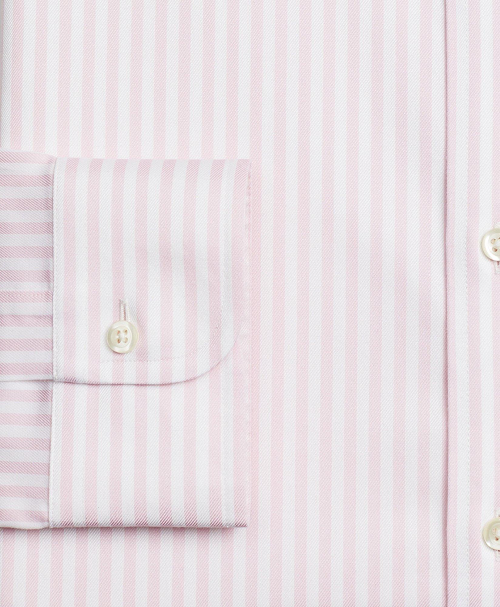 Stretch Regent Regular-Fit Dress Shirt, Non-Iron Twill English Collar Bold Stripe, image 4