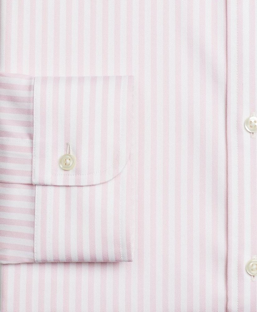 Stretch Milano Slim-Fit Dress Shirt, Non-Iron Twill Button-Down Collar Bold Stripe, image 3